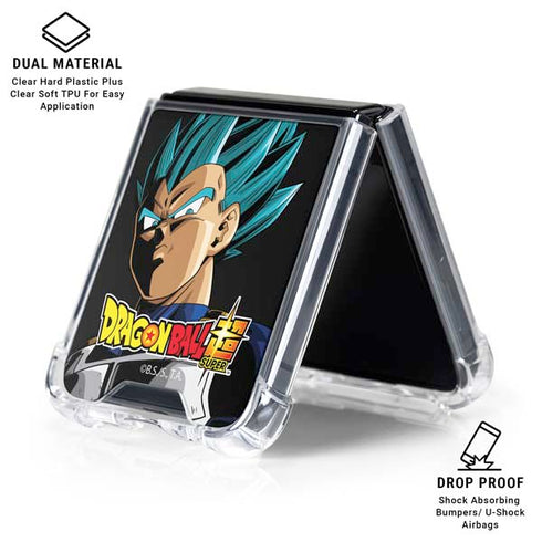 Dragon Ball Super Vegeta Galaxy Z Flip6 Clear Case